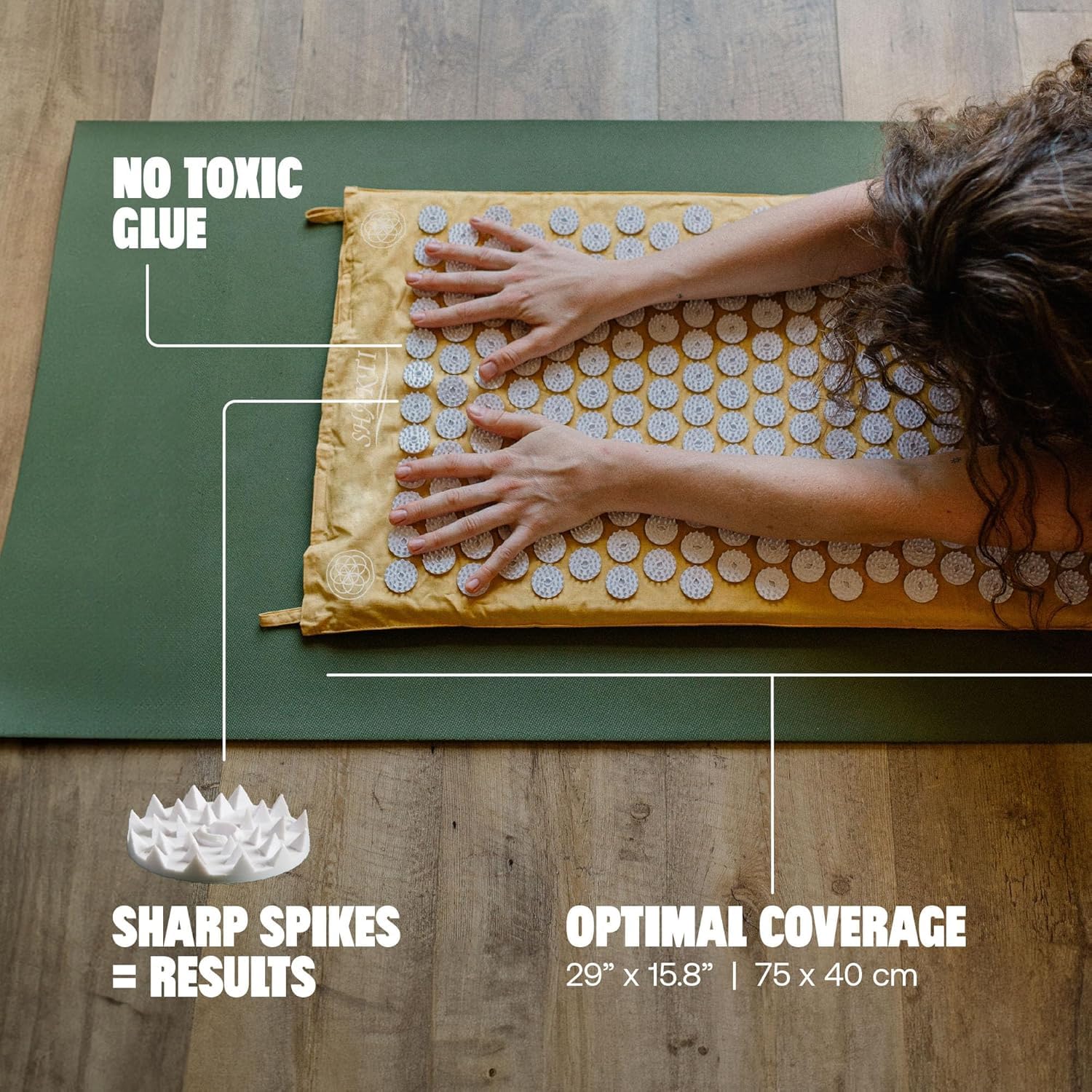 ShaktiMat Classic Acupressure Mat, Light Intensity in Yellow